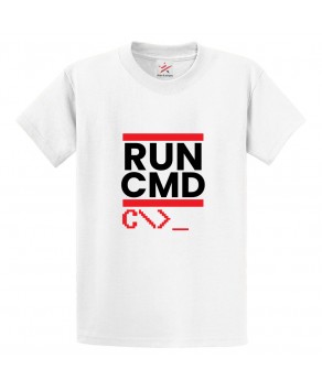 Run Cmd Classic Unisex Kids and Adults T-Shirt for Computer Geeks